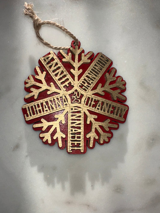 Family Snowflake Ornament
