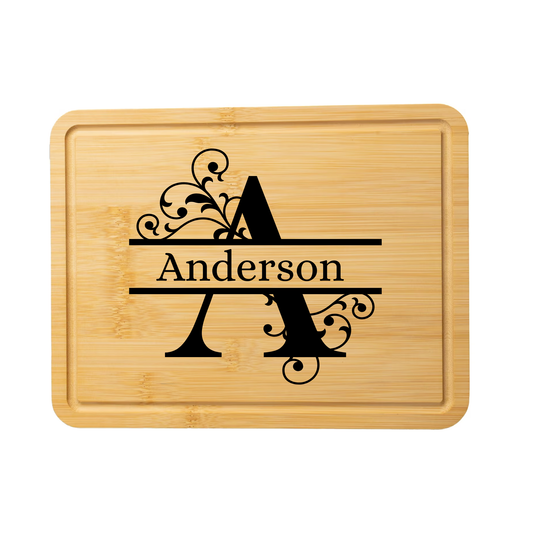 Swirl Monogram Cutting Board