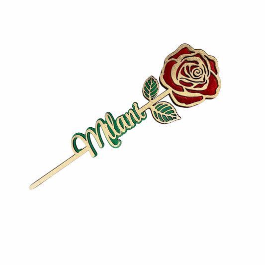 Personalized Wooden Rose